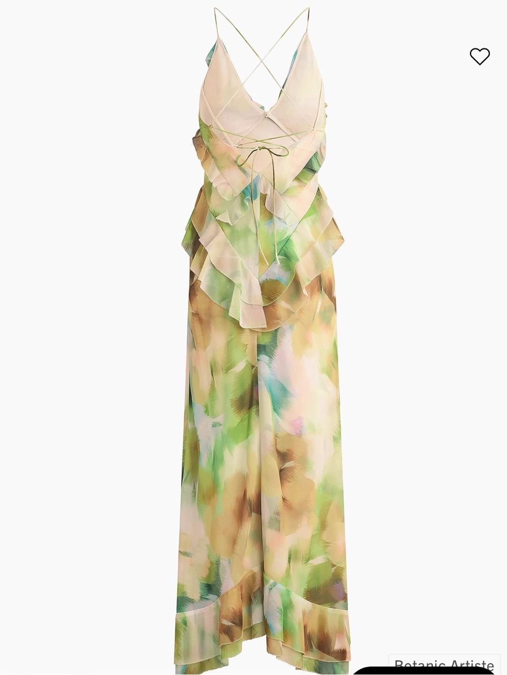 NEW $298 Favorite Daughter The Who Me botanical Ruffle maxi dress women sz XXS - Picture 3 of 10